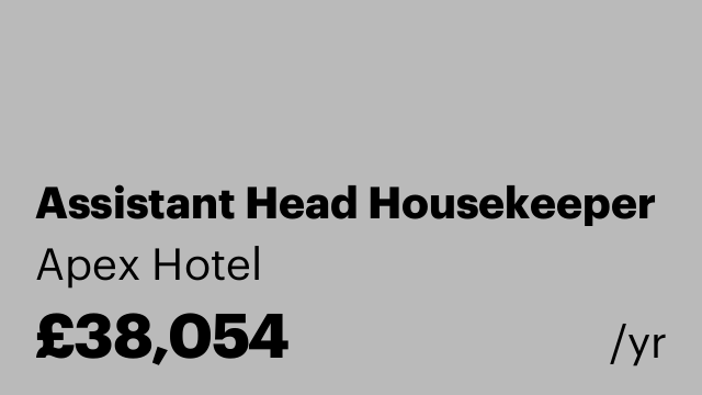 Assistant Head Housekeeper