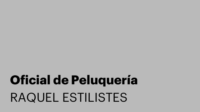 Oficial de Peluquería