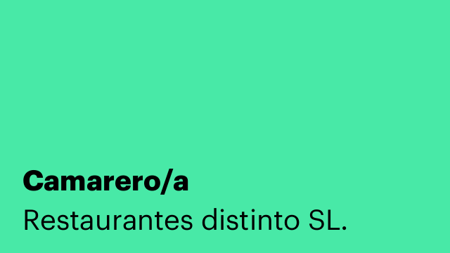 Camarero/a