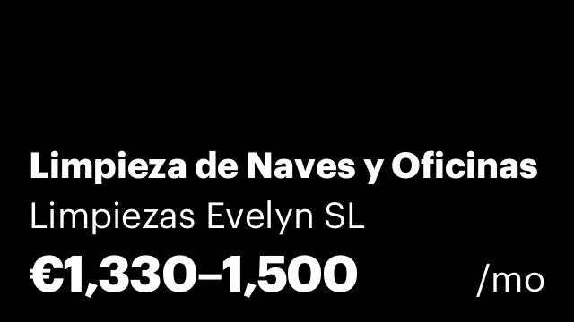Limpieza de Naves y Oficinas