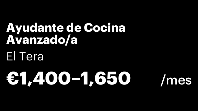 Ayudante de Cocina Avanzado/a