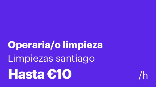 Operaria/o limpieza