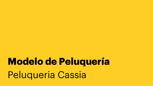 Modelo de Peluquería