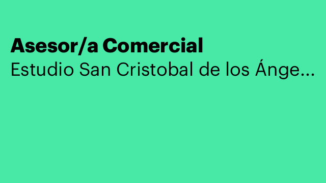 Asesor/a Comercial