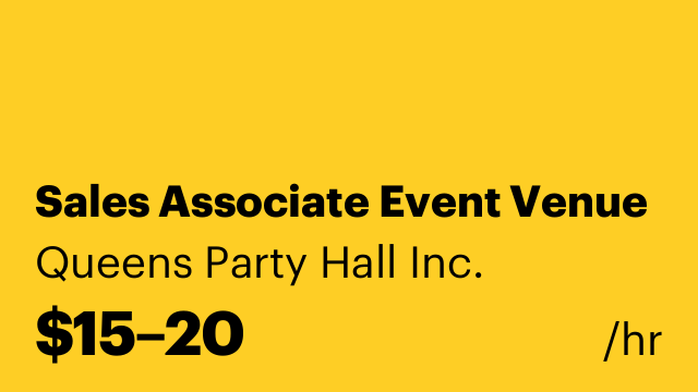 Sales Associate Event Venue