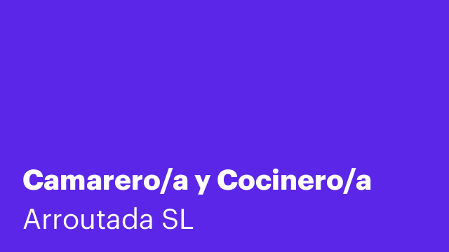 Camarero/a y Cocinero/a