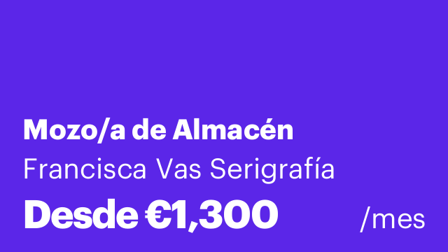 Mozo/a de Almacén