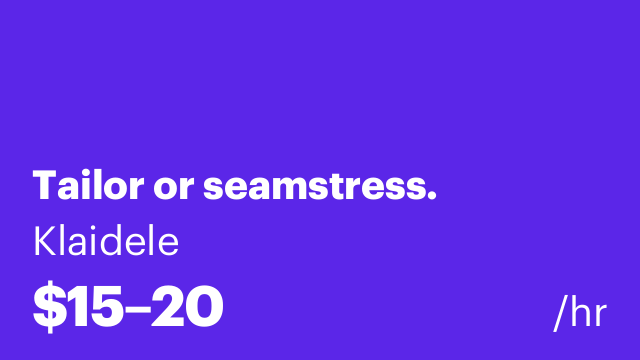 Tailor or seamstress.