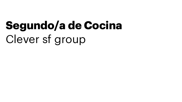 Segundo/a de Cocina