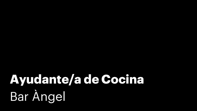 Ayudante/a de Cocina