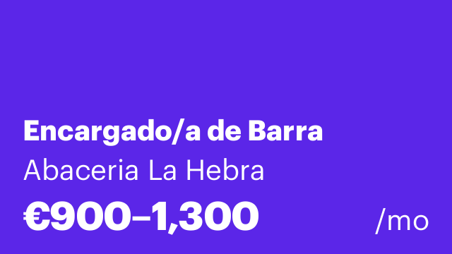 Encargado/a de Barra