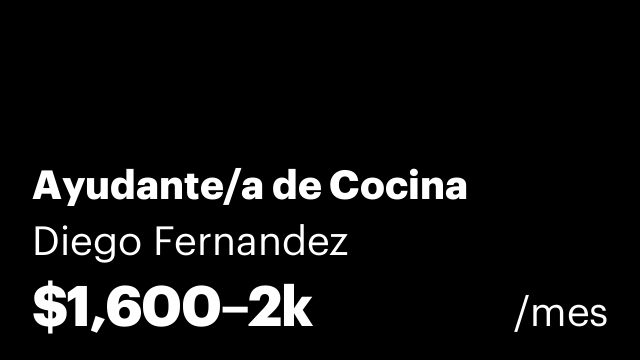 Ayudante/a de Cocina