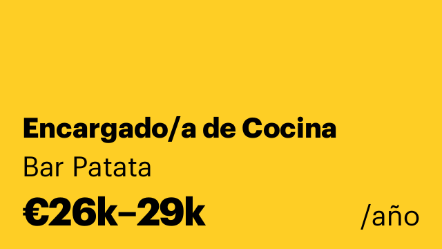 Encargado/a de Cocina