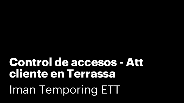 Control de accesos - Att cliente en Terrassa