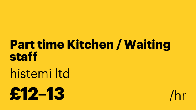 Part time Kitchen / Waiting staff