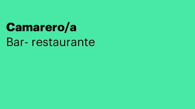 Camarero/a