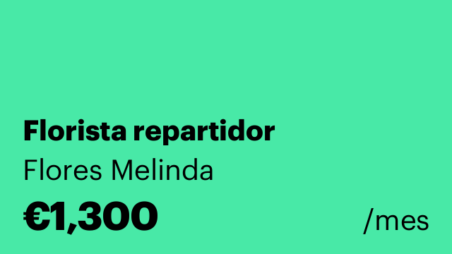 Florista repartidor