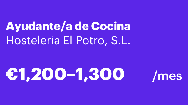 Ayudante/a de Cocina