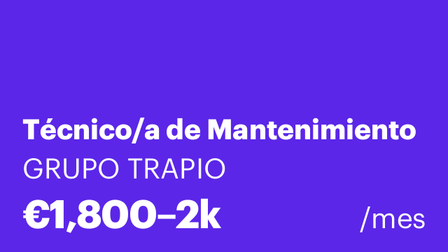 Técnico/a de Mantenimiento
