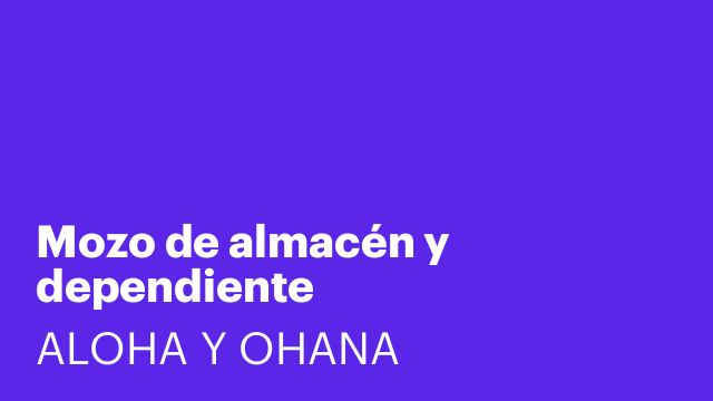 Mozo de almacén y dependiente