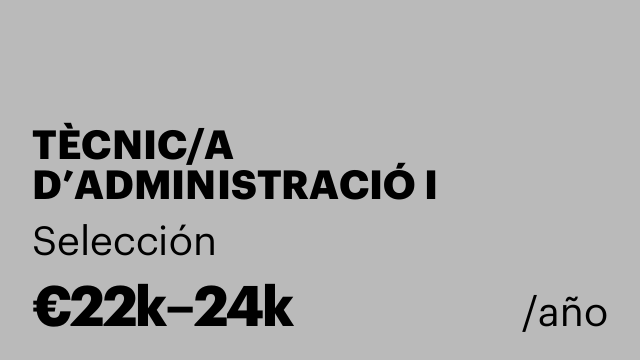 TÈCNIC/A D’ADMINISTRACIÓ I COMPTABILITAT – LLEIDA