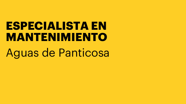 ESPECIALISTA EN MANTENIMIENTO