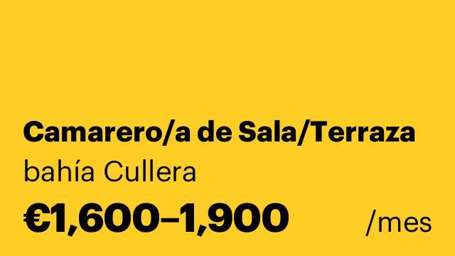 Camarero/a de Sala/Terraza
