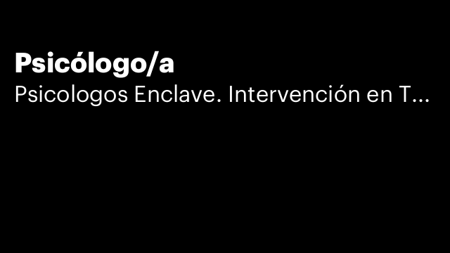 Psicólogo/a