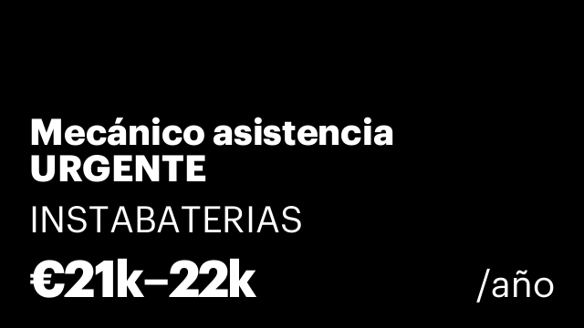 Mecánico asistencia URGENTE