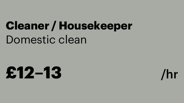 Cleaner / Housekeeper