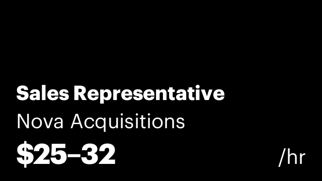 Sales Representative