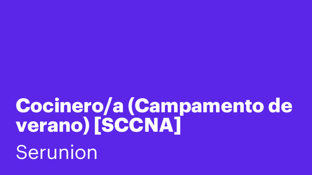 Cocinero/a (Campamento de verano) [SCCNA]