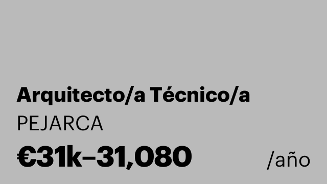 Arquitecto/a Técnico/a