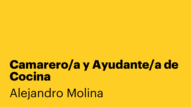 Camarero/a y Ayudante/a de Cocina