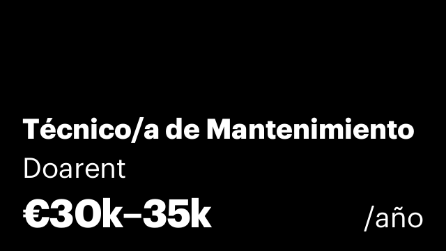 Técnico/a de Mantenimiento