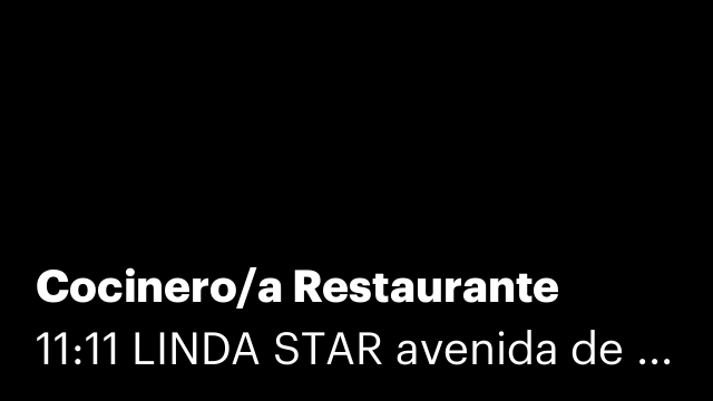 Cocinero/a Restaurante