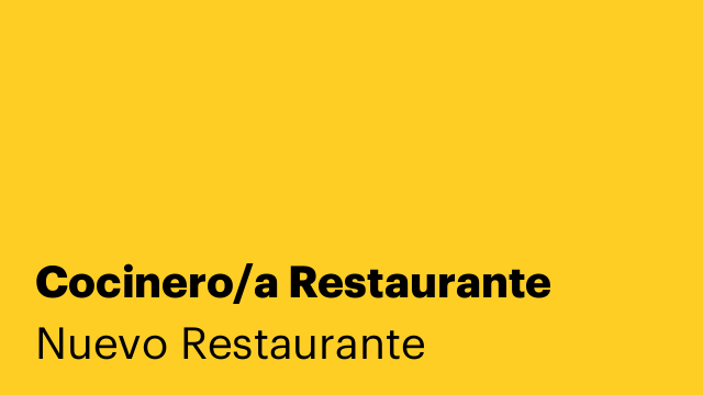 Cocinero/a Restaurante