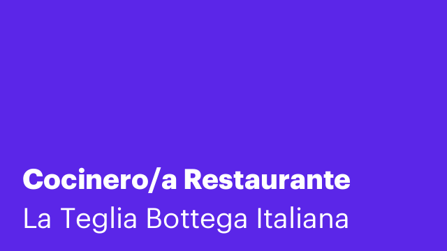 Cocinero/a Restaurante
