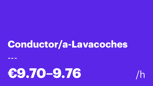 Conductor/a-Lavacoches