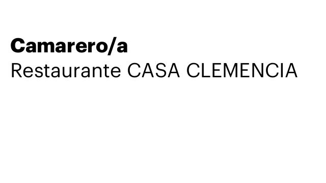 Camarero/a