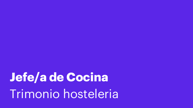Jefe/a de Cocina