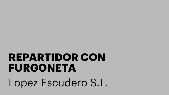 REPARTIDOR CON FURGONETA