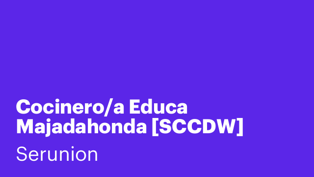 Cocinero/a Educa Majadahonda [SCCDW]