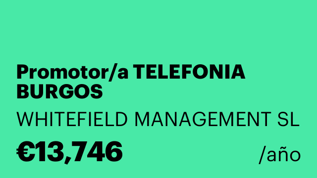 Promotor/a TELEFONIA BURGOS
