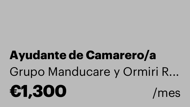 Ayudante de Camarero/a
