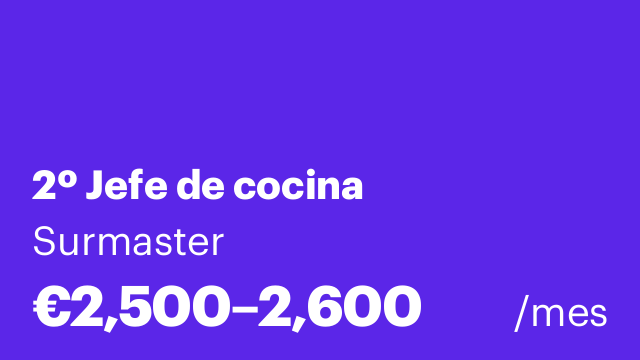 2º Jefe de cocina