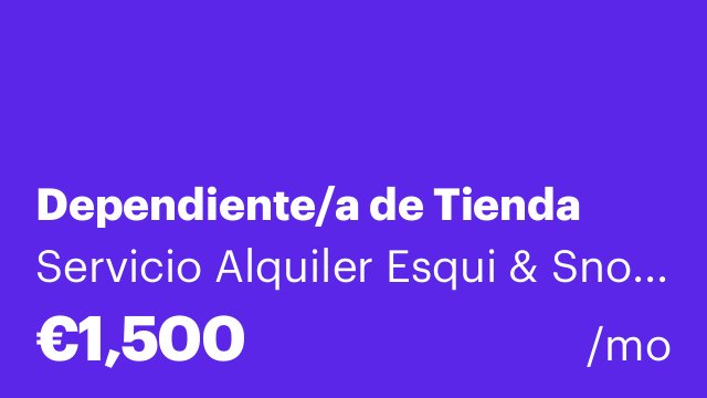 Dependiente/a de Tienda