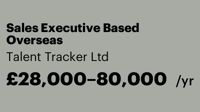 Sales Executive Based Overseas