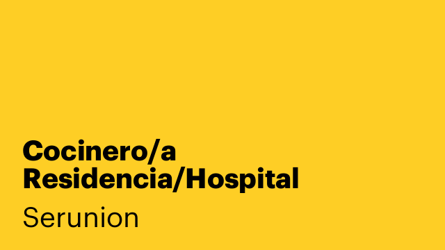 Cocinero/a Residencia/Hospital Jerez/San Fernando/Lebrija [SCCNA]