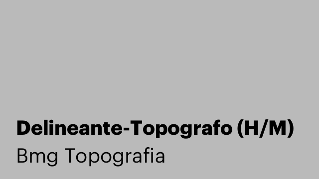 Delineante-Topografo (H/M)